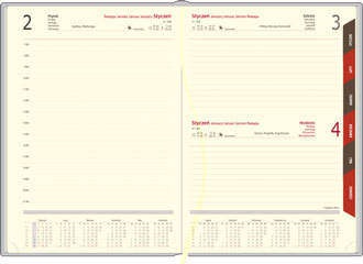 Blok dzienny A4, A5, B5 chamois bordo